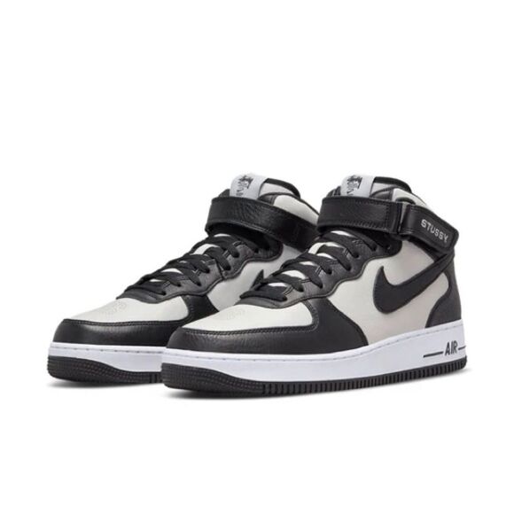 New Nike x Stussy Air Force 1 Mid 'Black White' DJ7840-002 - Picture 3 of 6